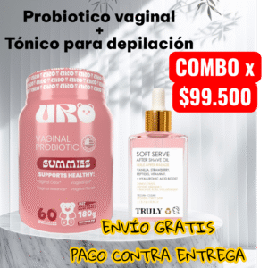 probióticos vaginales + tónico post rasurado