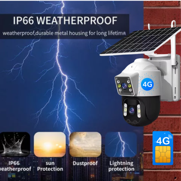 cámara solar doble lente 4g cámara solar doble lente 4g