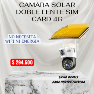cámara solar doble lente 4g