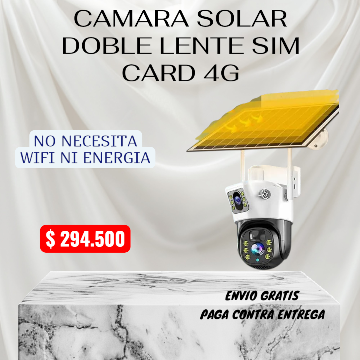 cámara solar doble lente 4g cámara solar doble lente 4g